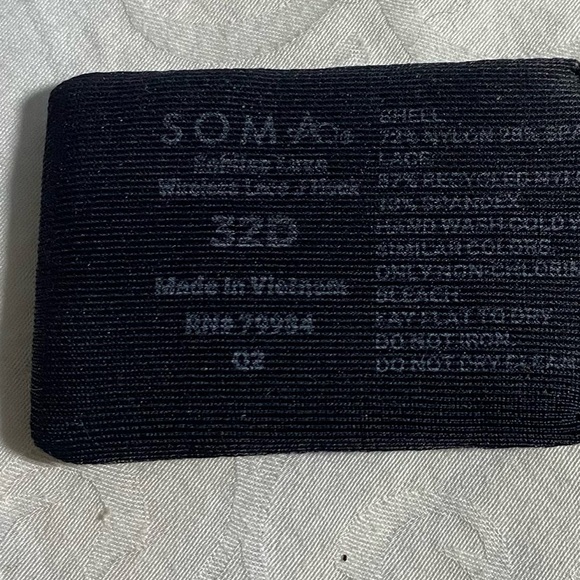 Soma Enbliss Wireless Bra Black 32D Excellent Condition Lace Back Straps - Picture 5 of 10